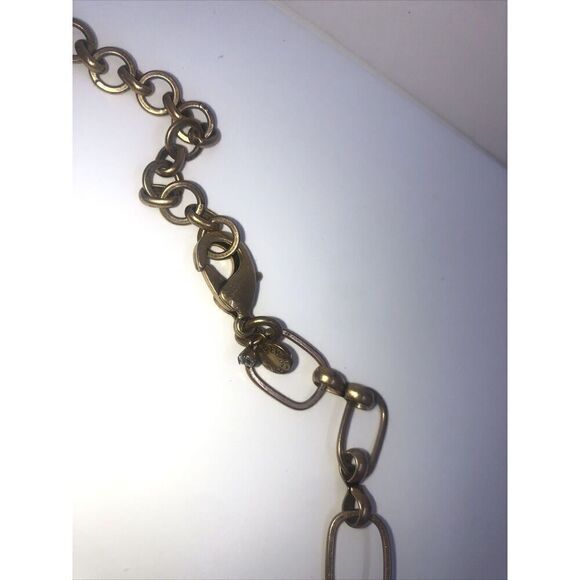 J CREW Teal, Orange, Peach, GLASS & CRYSTAL DRAMATIC RUNWAY NECKLACE Vintage - Picture 13 of 13